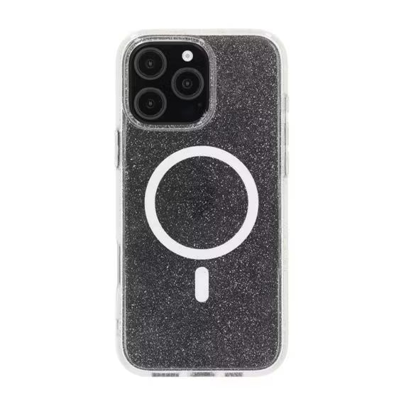 iPhone 16 Pro Max Rv Skal TPU med MagSafe - Glitter Vit