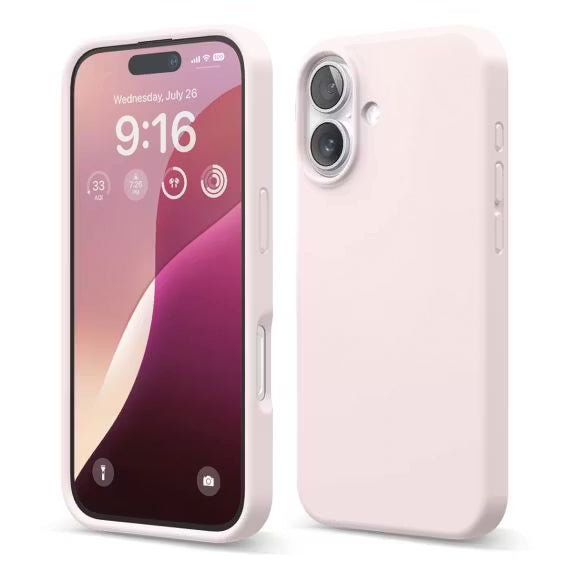 iPhone 16 Mobilskal Silikon Rv - Rosa