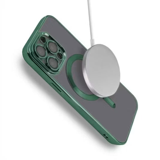 Lyxigt Mobilskal med MagSafe för iPhone 14 Pro Max - Militärgrön