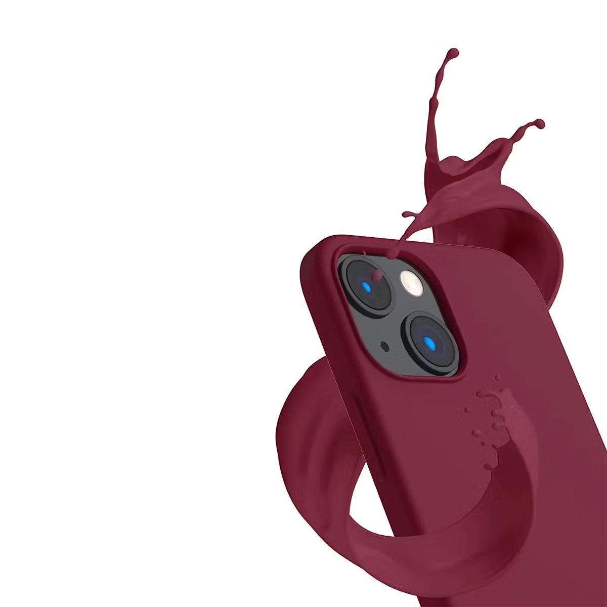 iPhone 14 Rv Silikonskal med MagSafe – Röd