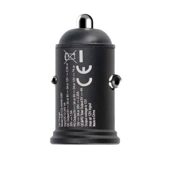 Rvelon Billaddare med 45W USB-C PD3.0 och USB-A QC3.0 Snabbladdning