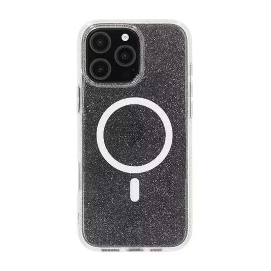 iPhone 16 Pro Max Rv Skal TPU med MagSafe - Glitter Vit
