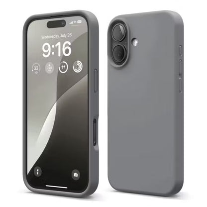 iPhone 16 Mobilskal Silikon Rv - Grå