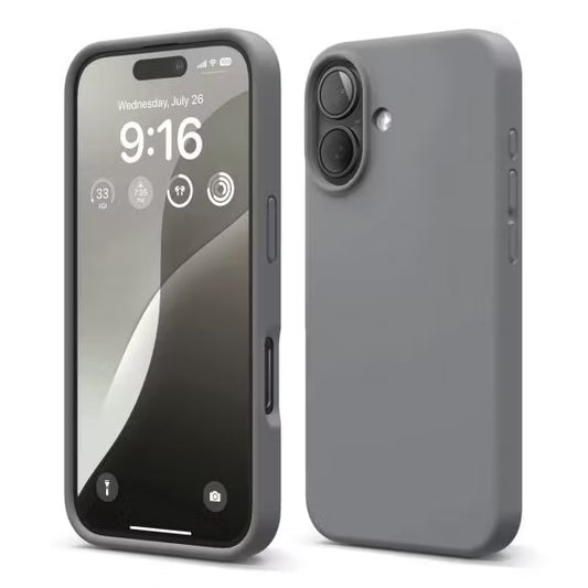 iPhone 16 Mobilskal Silikon Rv - Grå