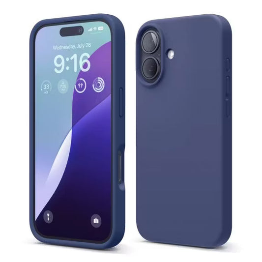 iPhone 16 Mobilskal Silikon Rv - Blå