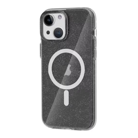 iPhone 13/14 Mobilskal Glitter Magsafe - Svart